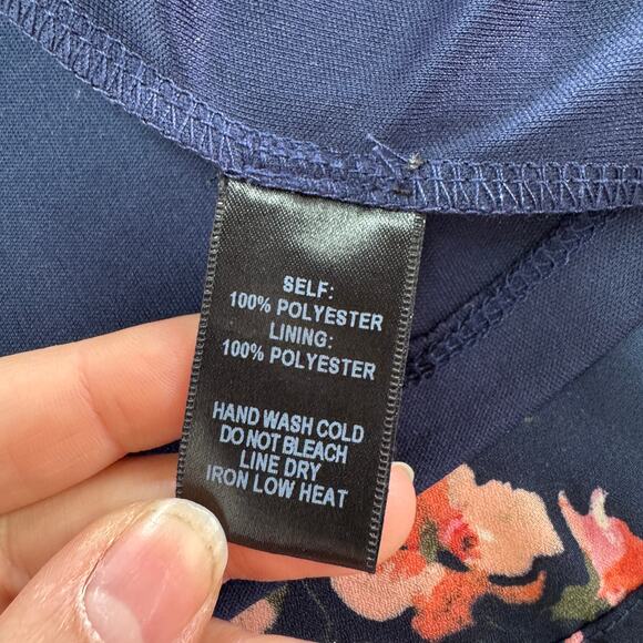 Lulus‎ Dress Womens X Small Shifting Dears Navy Blue Floral Print Mini - Picture 8 of 12